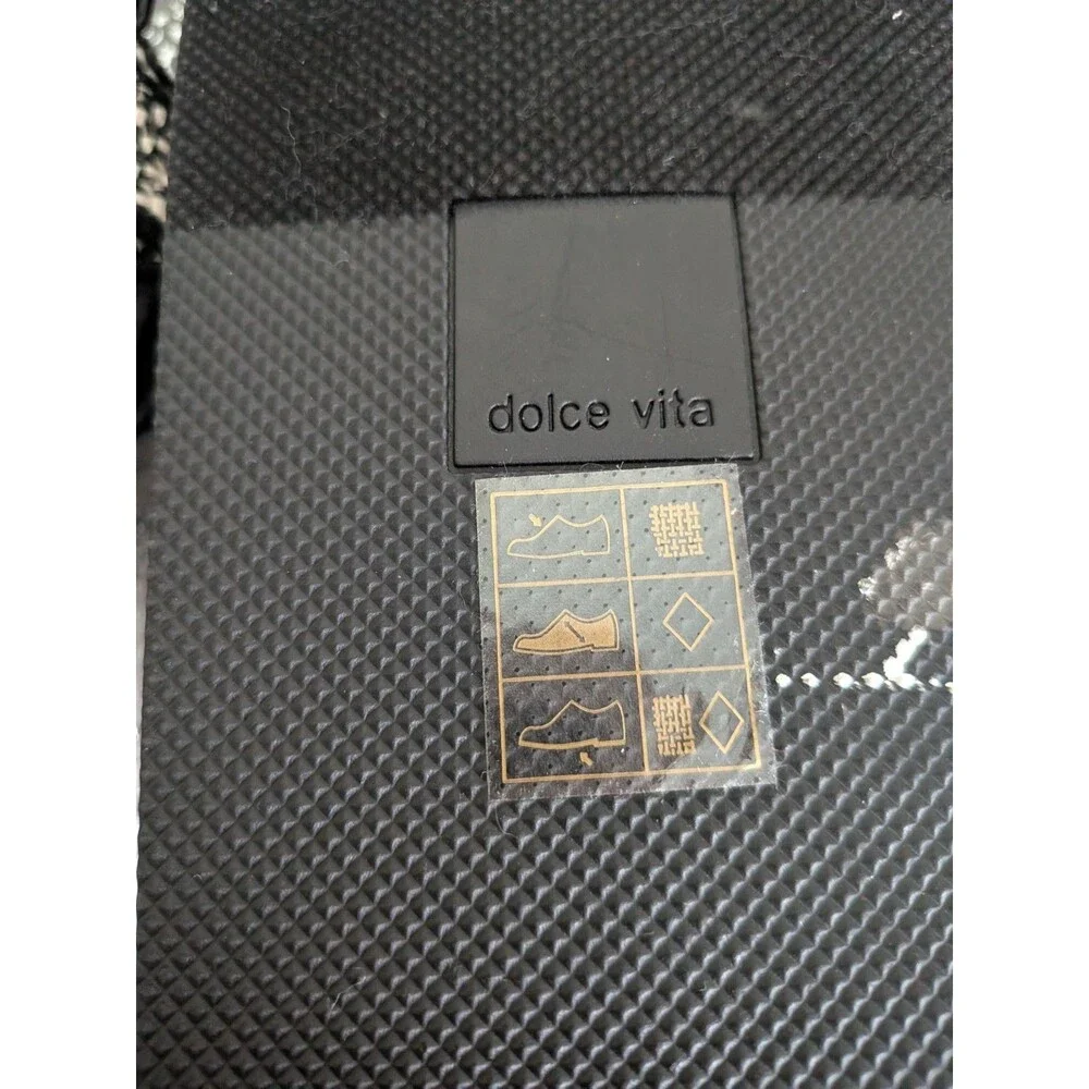 Dolce Vita Shelli Sandals Womens 9.5 Black Bridge Raffia Buckle Casual Shoes NEW - Picture 6 of 10